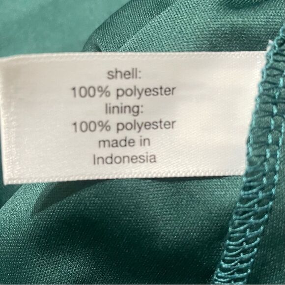 Lane Bryant Size 28 Emerald Green 3/4 Sleeve Metallic Floral Blouse - Picture 9 of 9